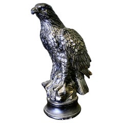 Realistic Metalic Finish Eagle Statue in Plaster