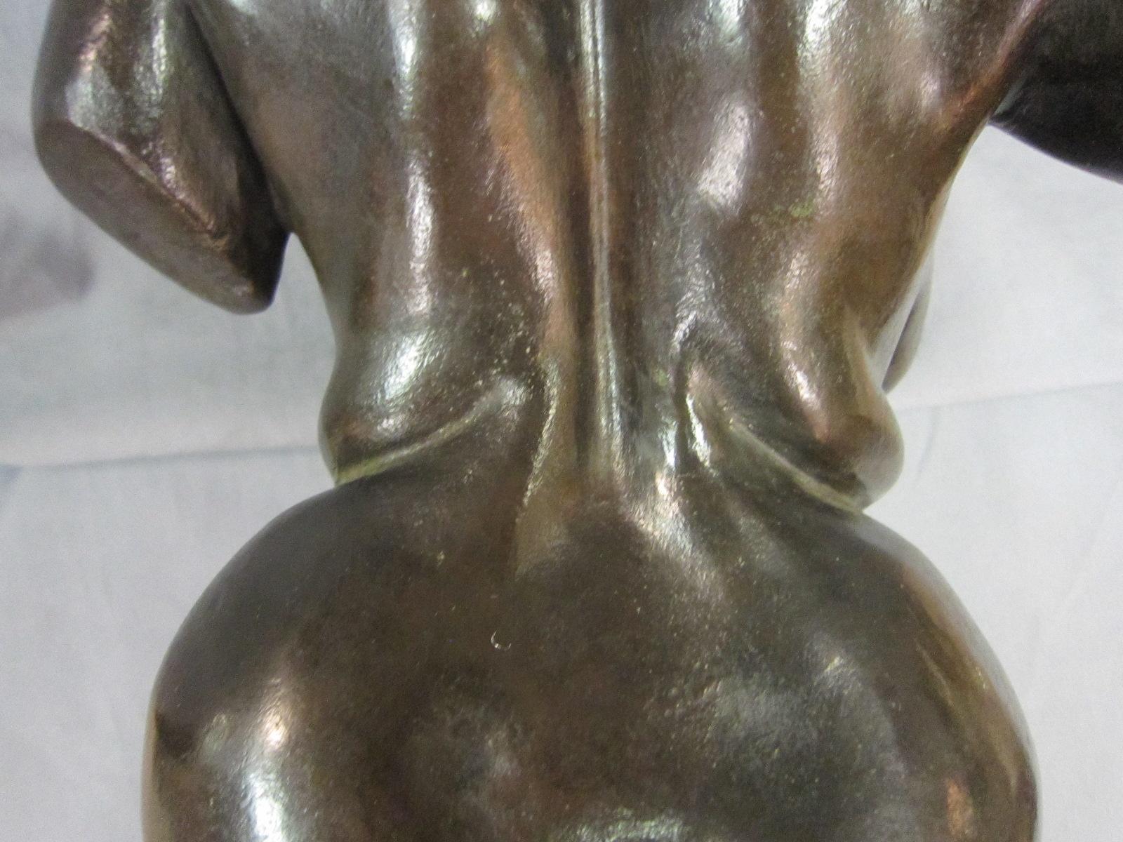 20th Century Realistic original bronze sculpture of a nude female signed Brenda Putnam 1928