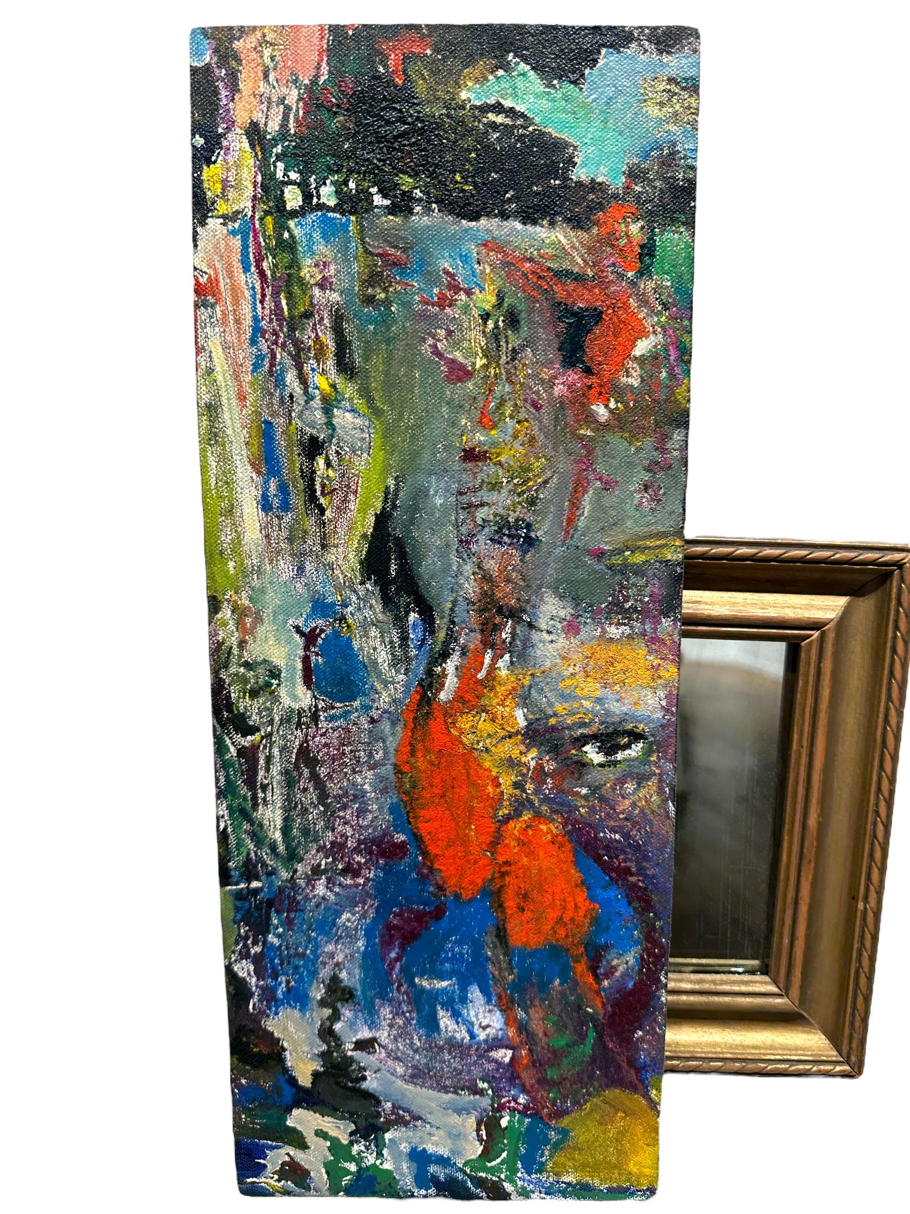 Reality Was Just Too Much Baggage - Painting & Vanity Mirror, Objet D'art  For Sale 1