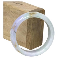 RealJade 18k Gold Inlaid Genuine Burmese Jadeite Jade bangle Bracelet