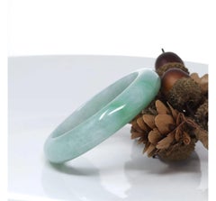 RealJade Classic Bangle Bracelet en jadéite verte authentique de Birmanie haut de gamme