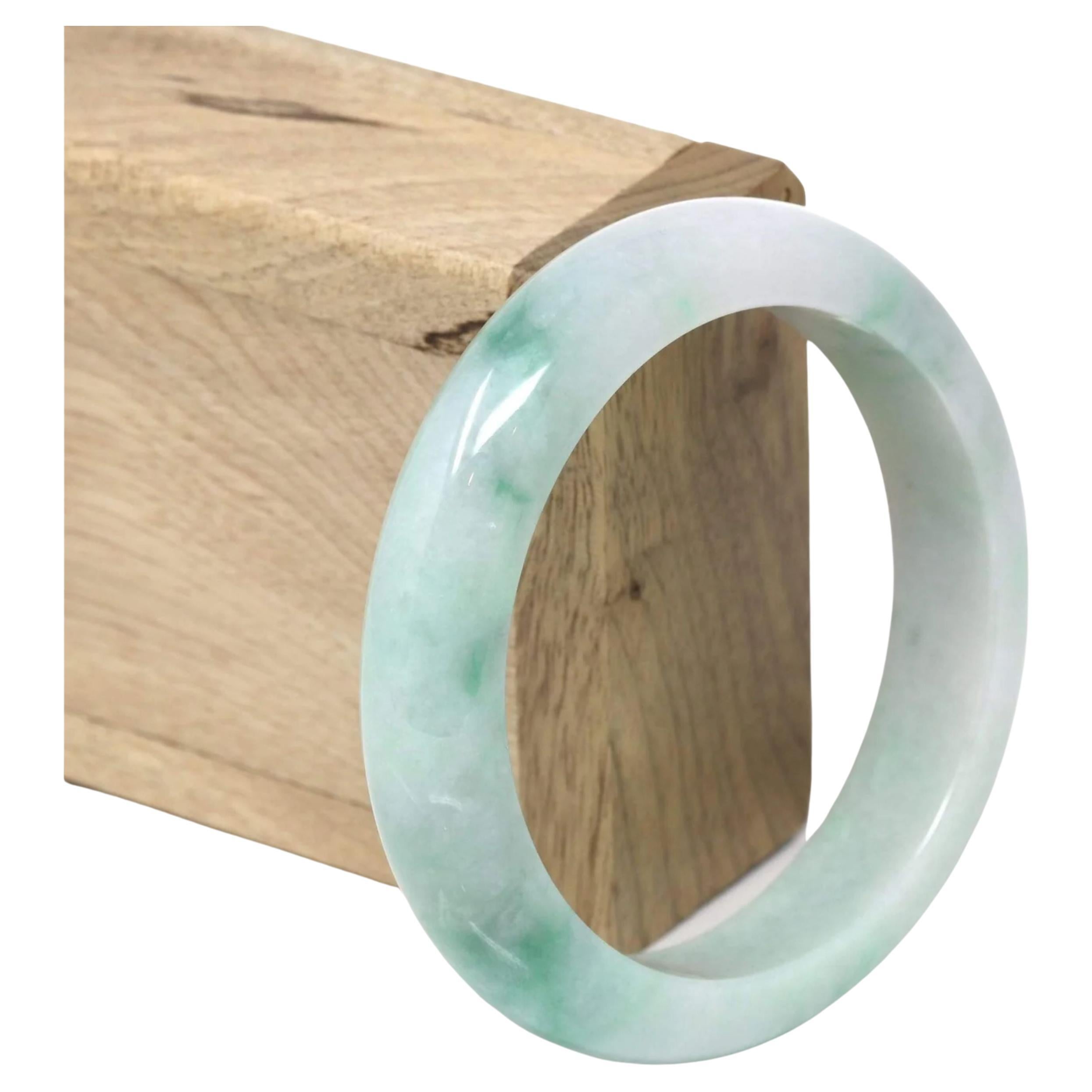 RealJade "Classic Bangle" Genuine Burmese High-Quality Jadeite Bracelet For Sale