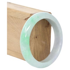 RealJade Classic Bangle High-quality Lavender-Green Burmese Bangle