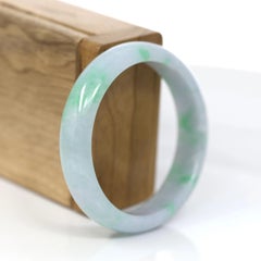 RealJade Co. Classic Bangle Genuine Jadeite Jade Green Bangle Bracelet
