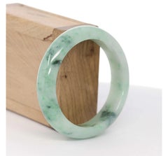 Realjade Co. Classic Bangle Green Natural Burmese Jadeite Jade Bangle