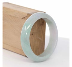 Realjade Co. Classic Bangle Green Natural Burmese Jadeite Jade Bangle
