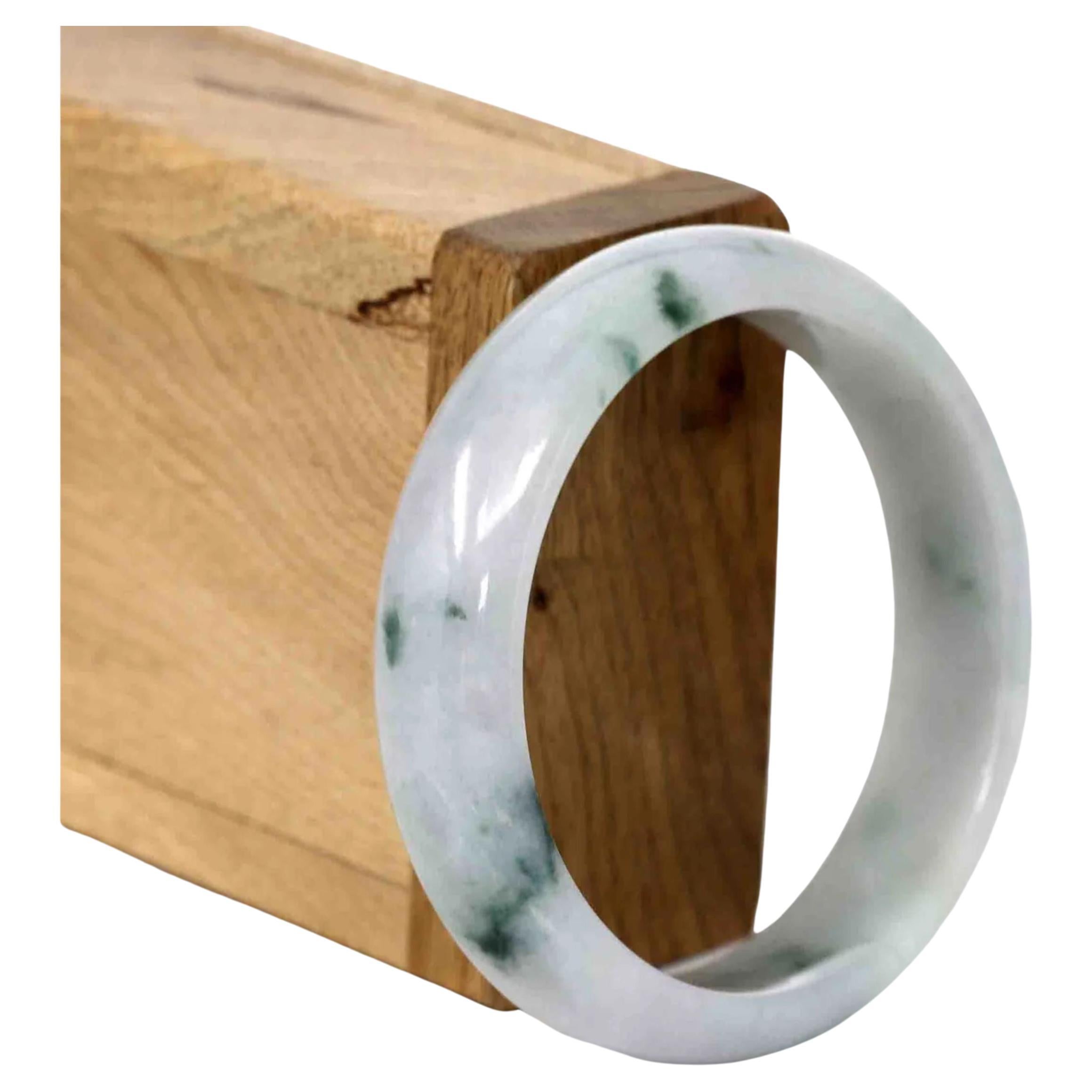 RealJade¨ Co. Bracelet jonc classique en jade véritable ( 56,80 mm )#334