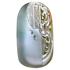 RealJade Collier pendentif dragon en jade et jadéite haut de gamme (pièces de collection)