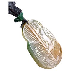 RealJade High-End Jadeite Jade Dragon Pendant Necklace 'Collectibles' W11