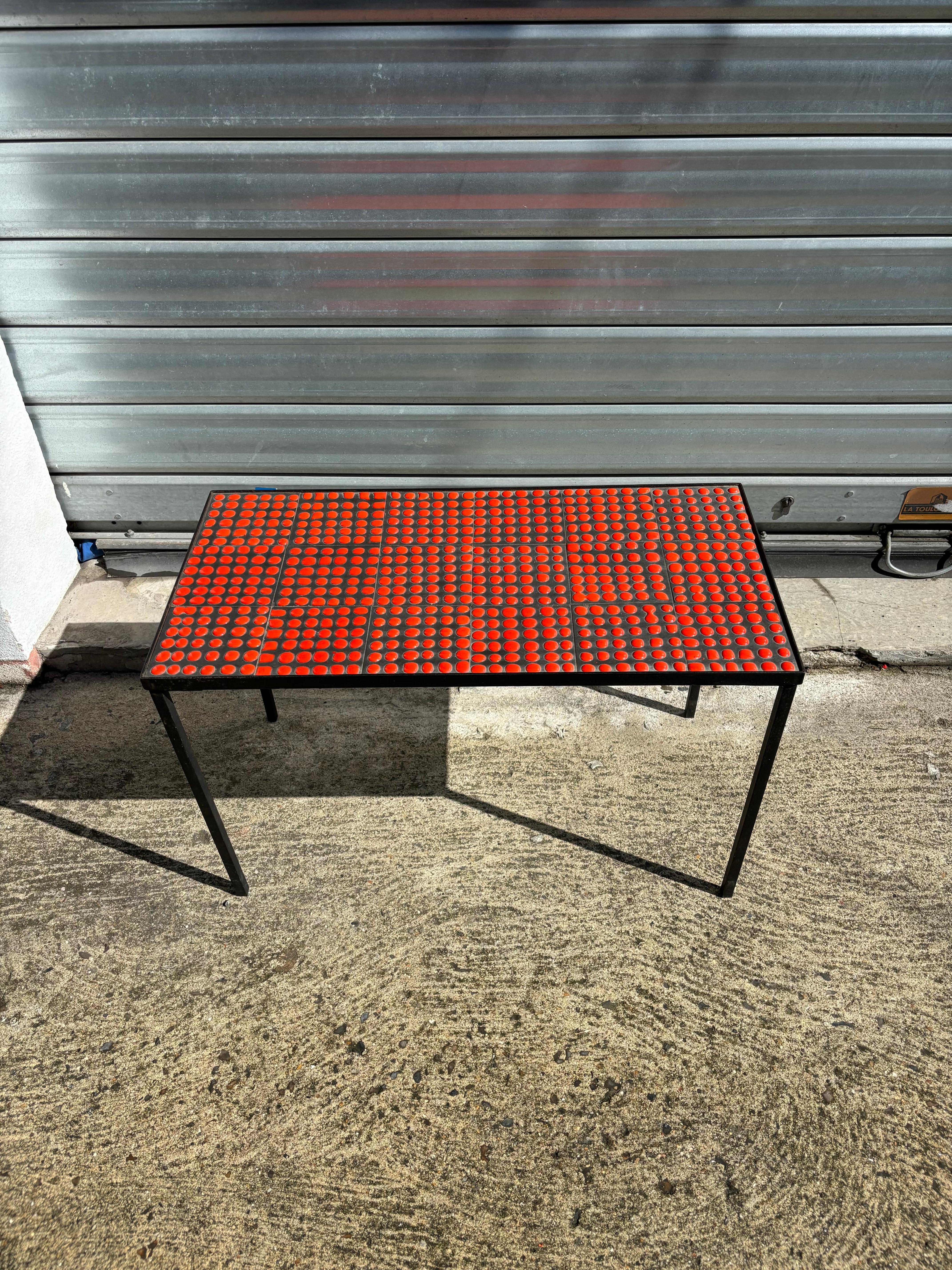 Wirklich seltene Kaffeetafel Pastille von Roger Capron (Moderne) im Angebot