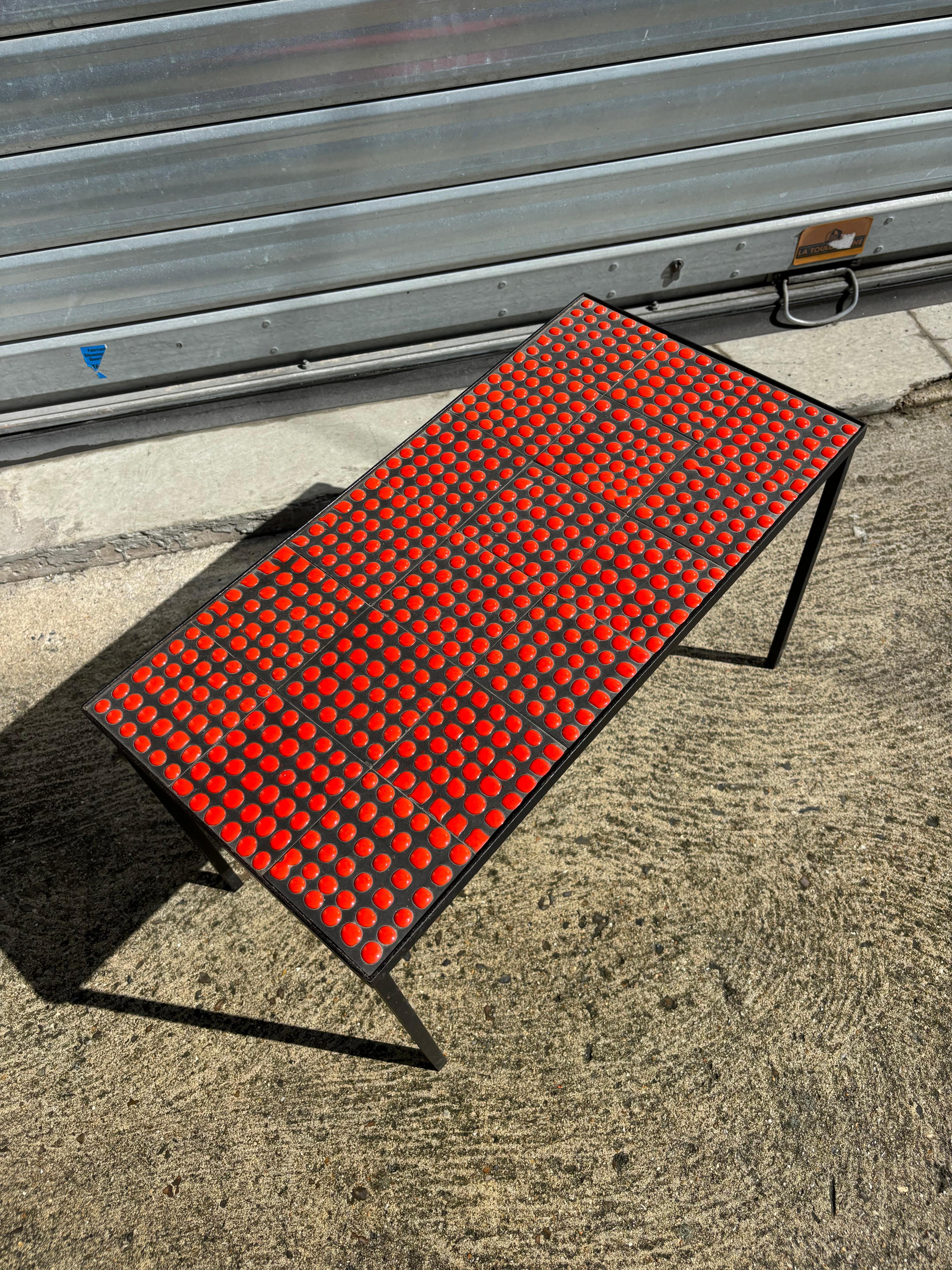 Wirklich seltene Kaffeetafel Pastille von Roger Capron (Französisch) im Angebot