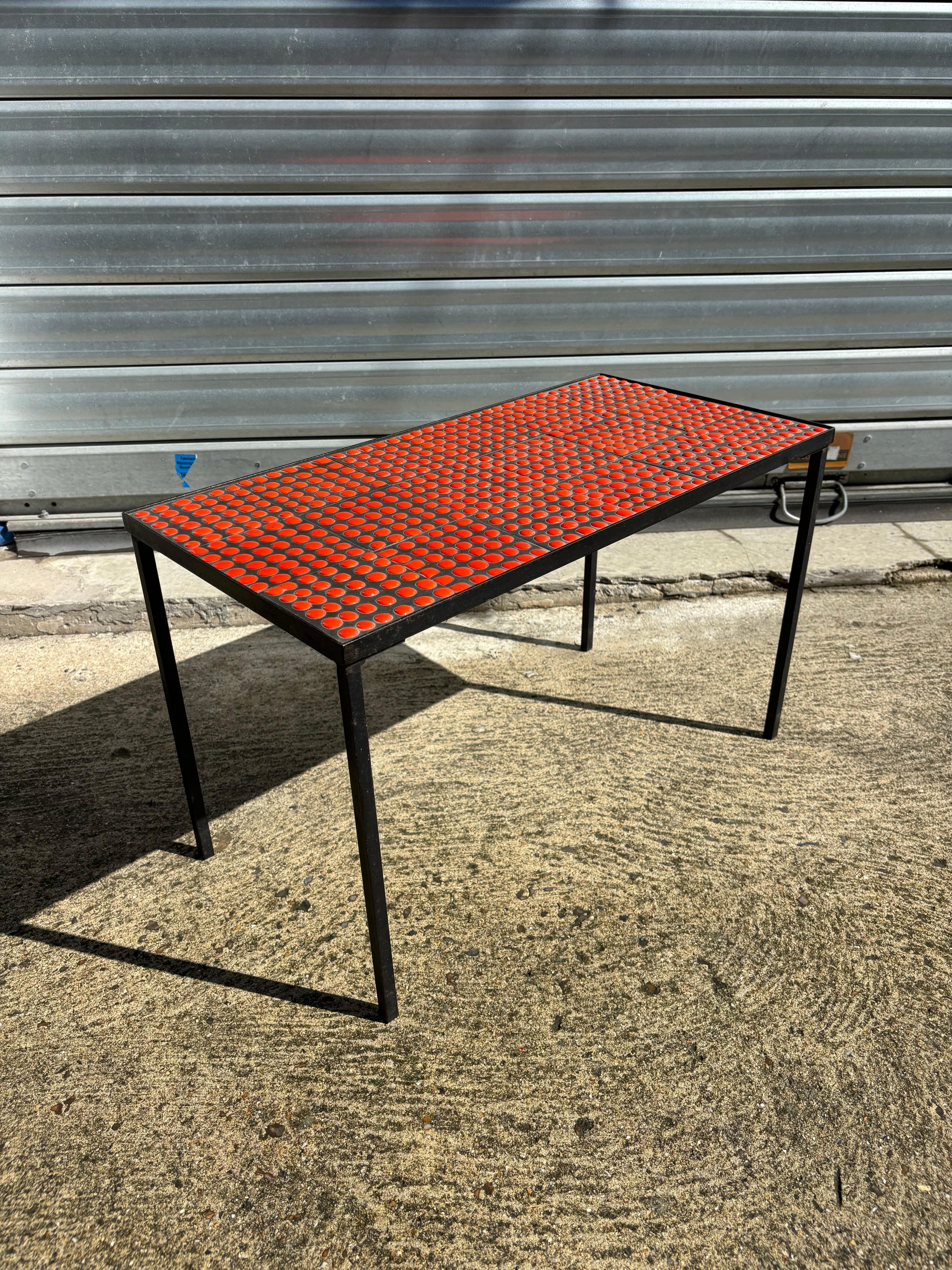 Wirklich seltene Kaffeetafel Pastille von Roger Capron im Zustand „Gut“ im Angebot in SAINT-OUEN-SUR-SEINE, FR