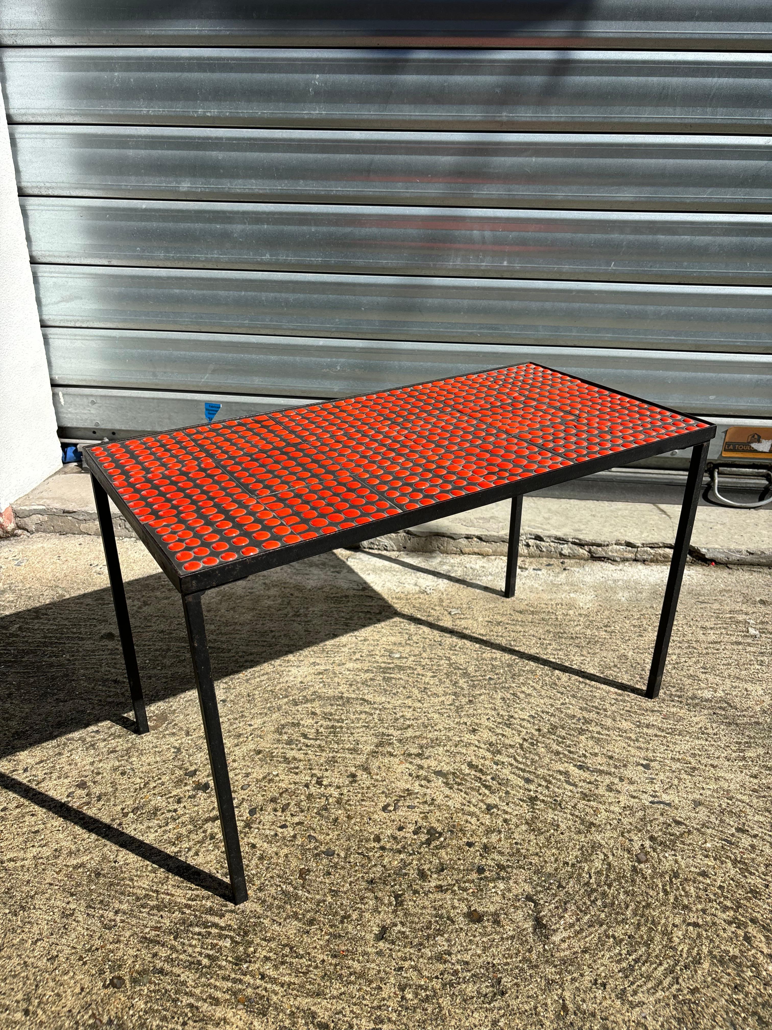 Wirklich seltene Kaffeetafel Pastille von Roger Capron (Keramik) im Angebot