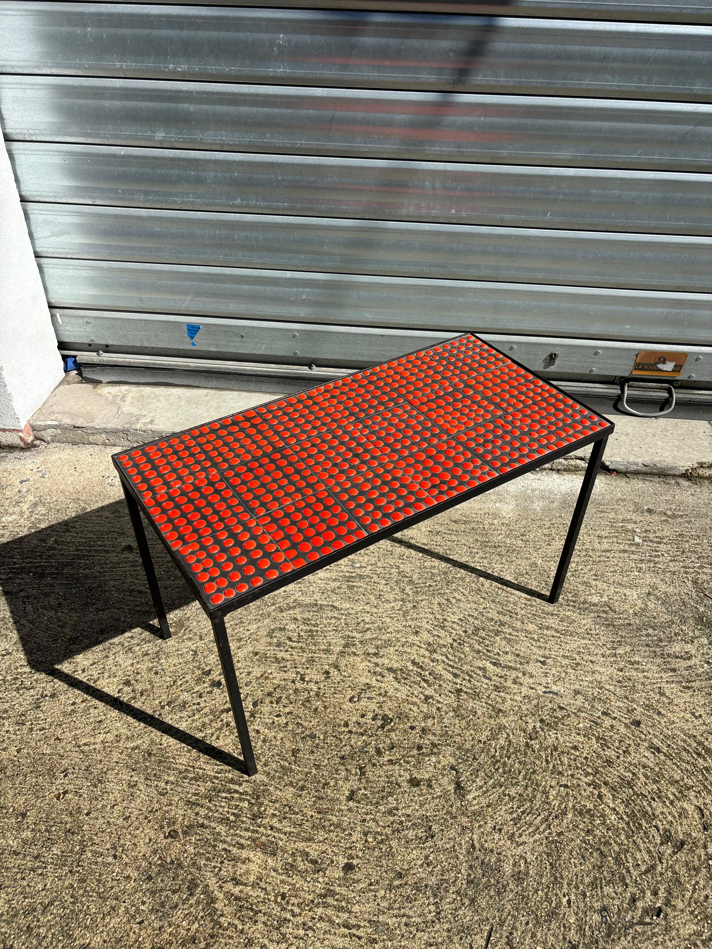 Wirklich seltene Kaffeetafel Pastille von Roger Capron im Angebot 1