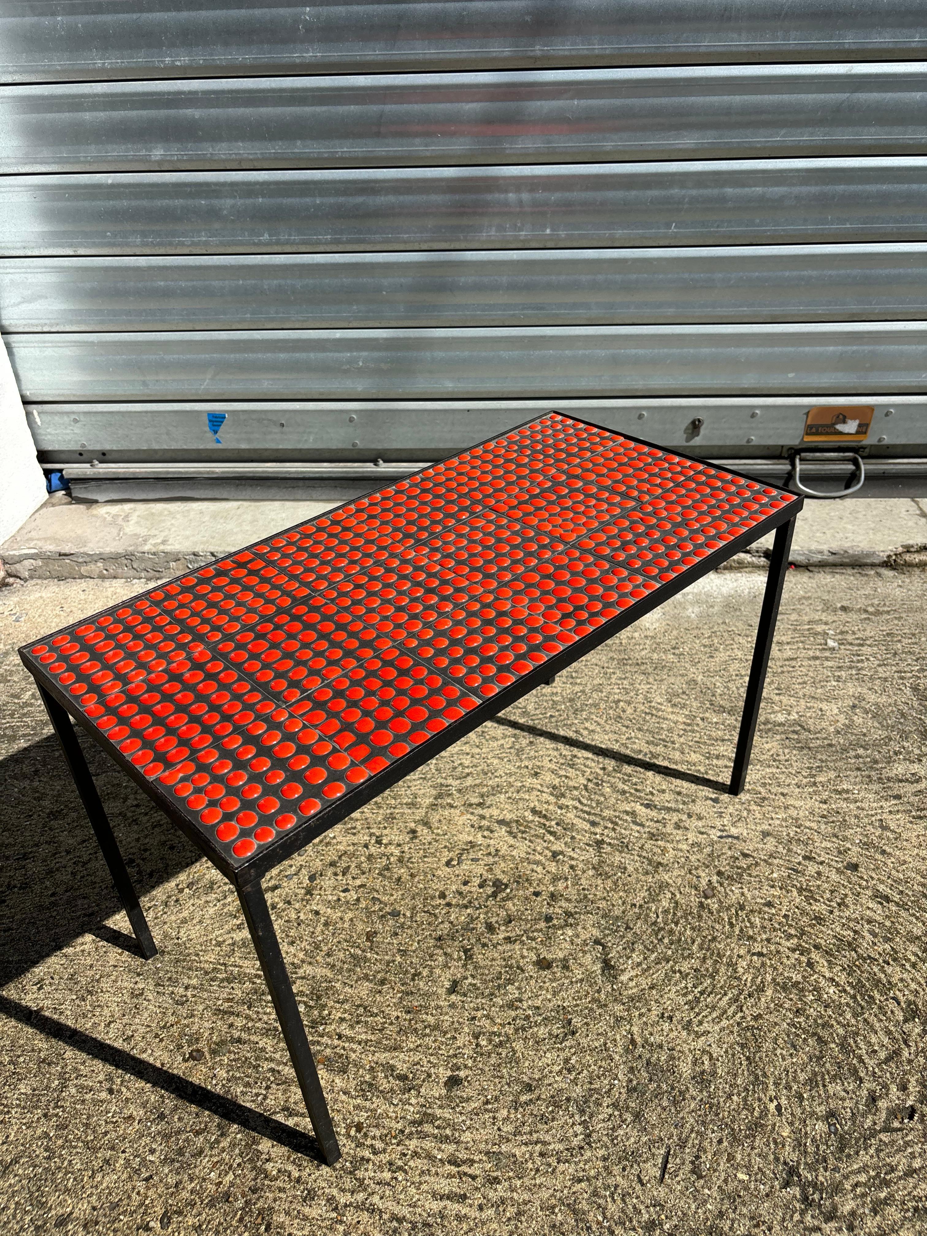 Wirklich seltene Kaffeetafel Pastille von Roger Capron im Angebot 2