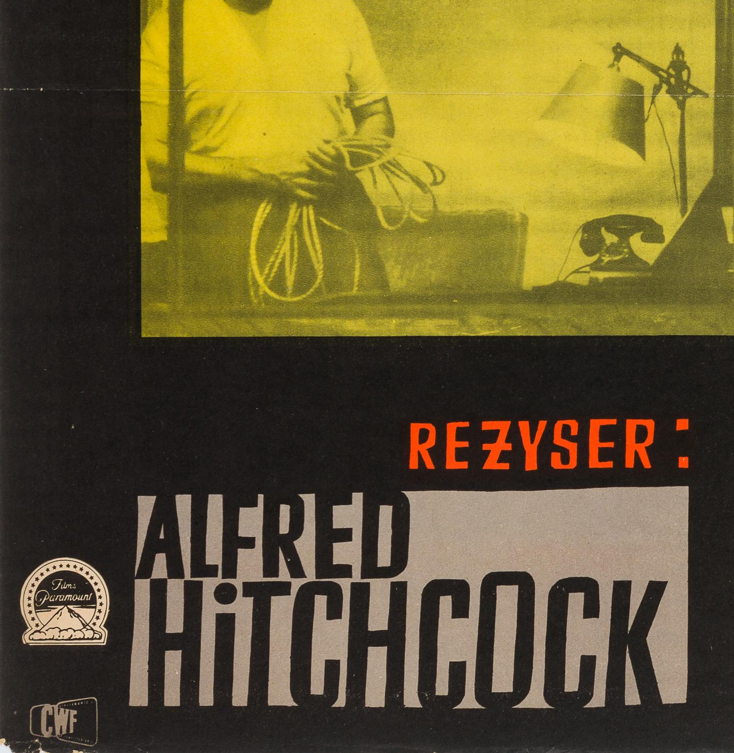 Original polnisches Filmplakat „Rear Window“, Witold Janowski, 1958 (20. Jahrhundert) im Angebot
