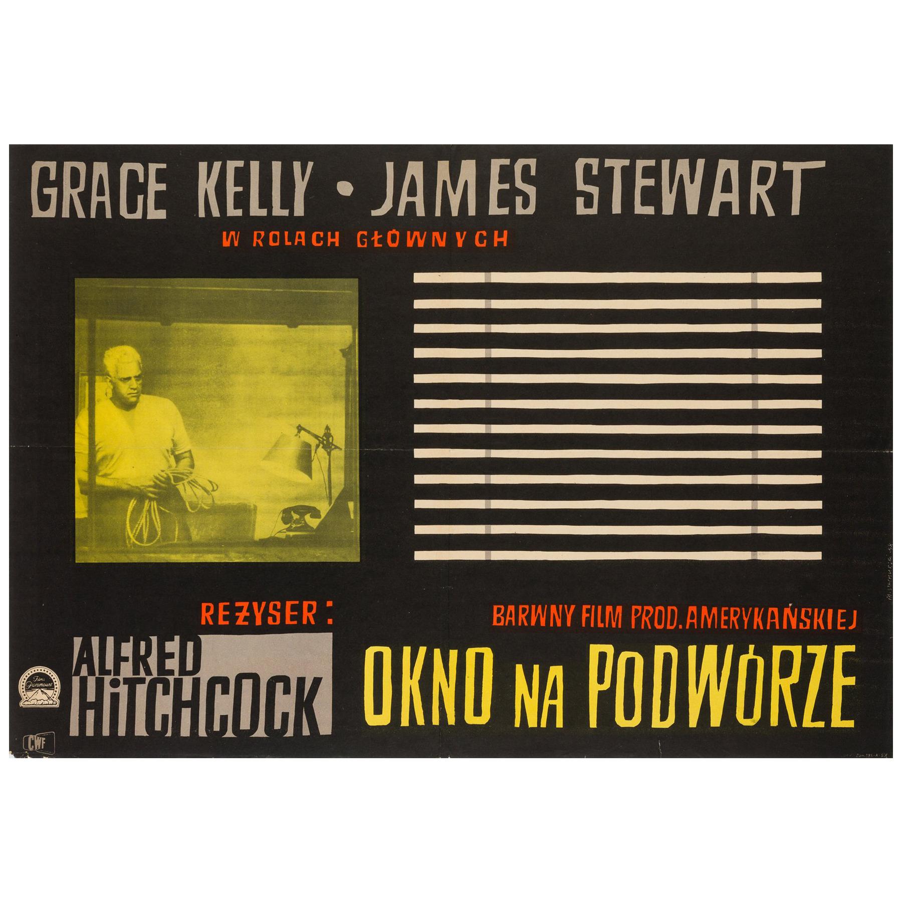 Original polnisches Filmplakat „Rear Window“, Witold Janowski, 1958 im Angebot