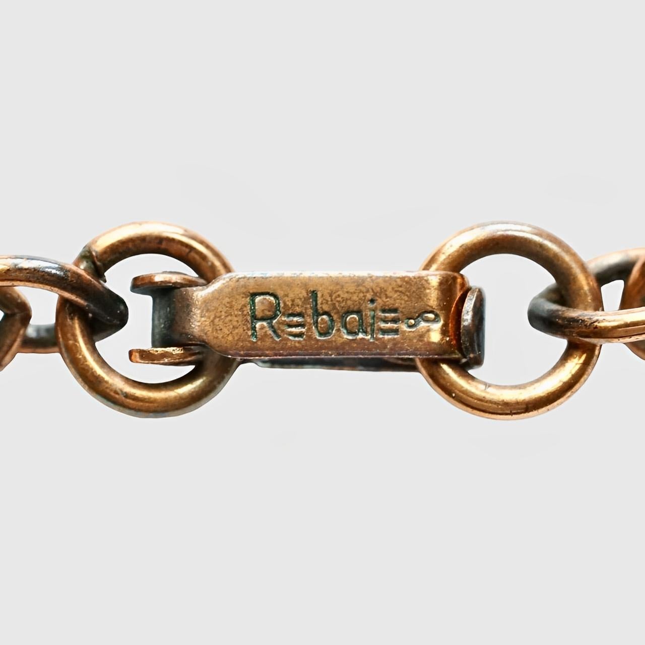 Rebajes Mid Century Copper Abstract Design Polished Necklace For Sale 4