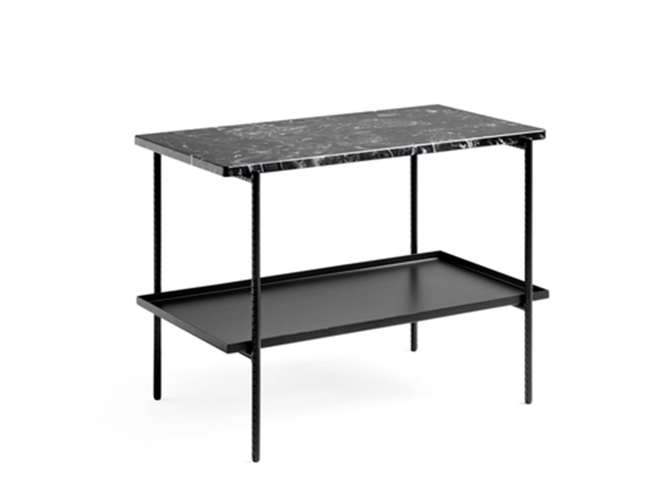 Scandinave moderne Table d'appoint Rebar - Noir/marbre noir Design/One par Sylvain Willenz pour HAY en vente