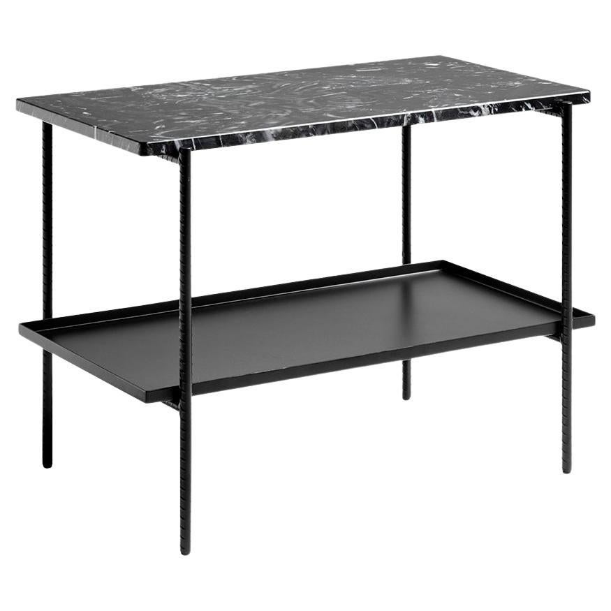Rebar Side Table - Black/ Black Marble Design by Sylvain Willenz for Hay For Sale