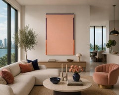 The Golden Proportion, Contemporary Minimalist Painting, Pink Oil on Canvas 2023