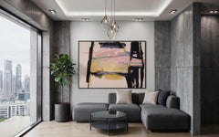 Serie de los Rosas, Large Contemporary Abstract Expressionist Painting Oil 2015