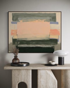 Rebeca Mendoza Color Block Painting Blue Earth Tones Minimal Abstract