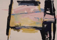 Serie de los Rosas, Large Contemporary Abstract Expressionist Painting Oil 2015