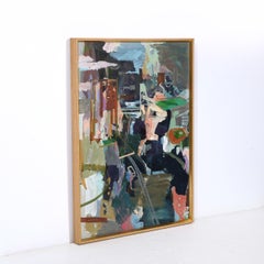 Peinture acrylique sur toile « Harlem River Eclipse », Rebecca Allan, Color Field