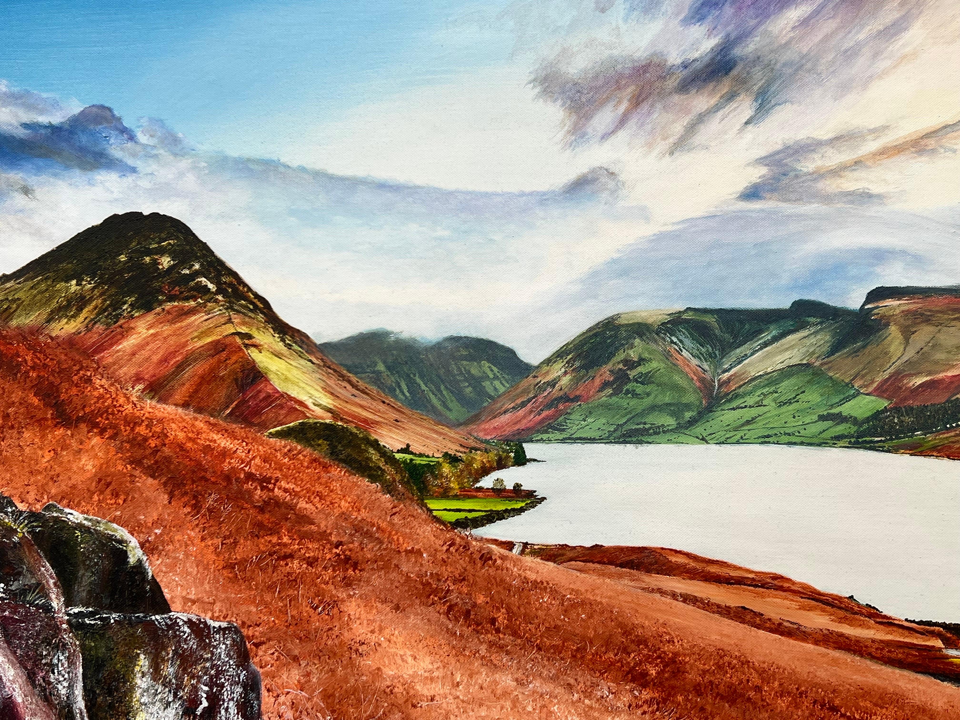 Landscape Painting of Wastwater Lake District by British Contemporary Artist For Sale 4