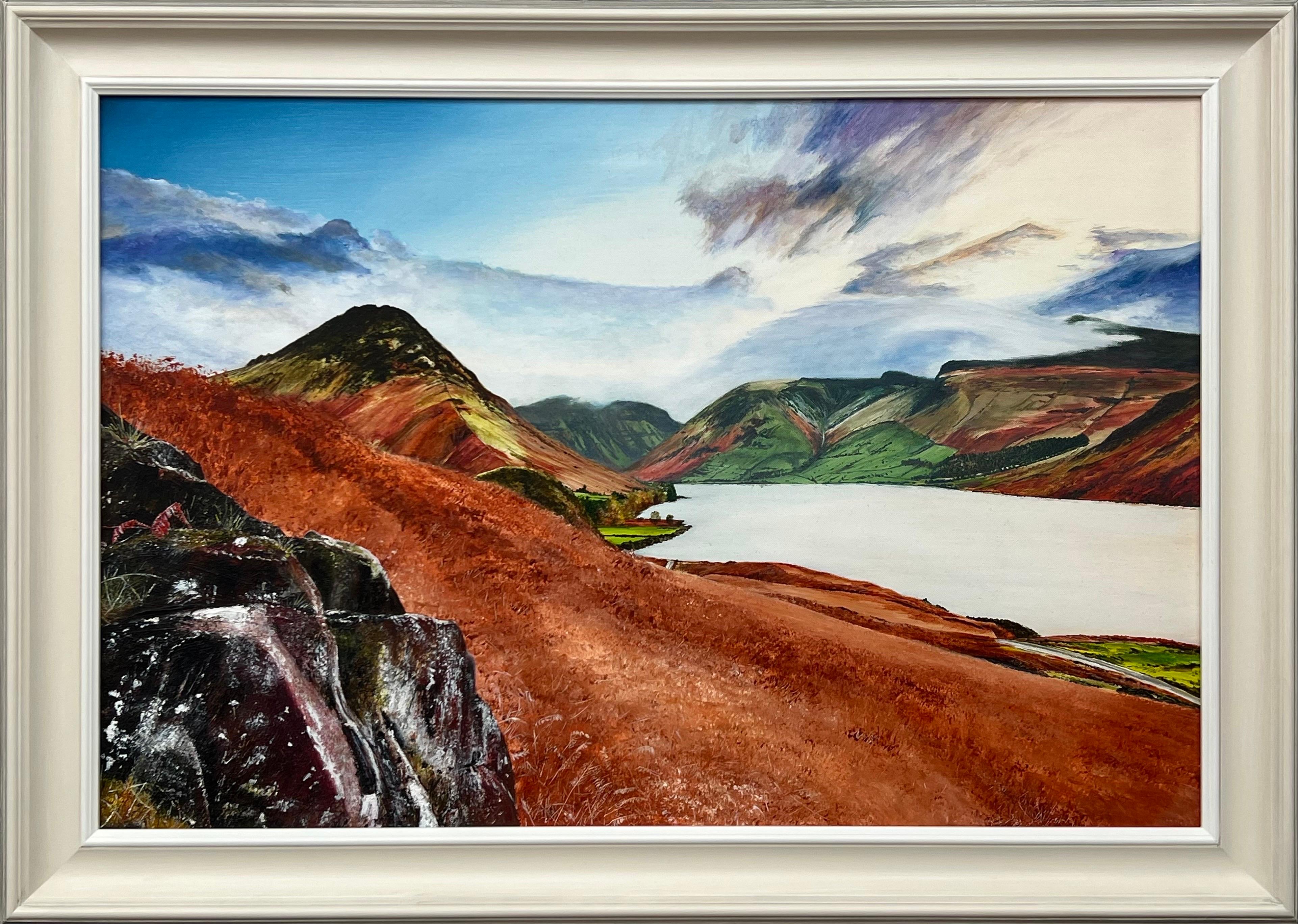 Rebecca Ann Wilmer Figurative Painting - Landscape Painting of Wastwater Lake District by British Contemporary Artist