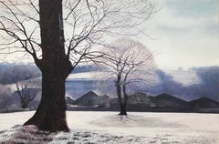 Landscape Painting of Winter Trees in England by British Contemporary Artist