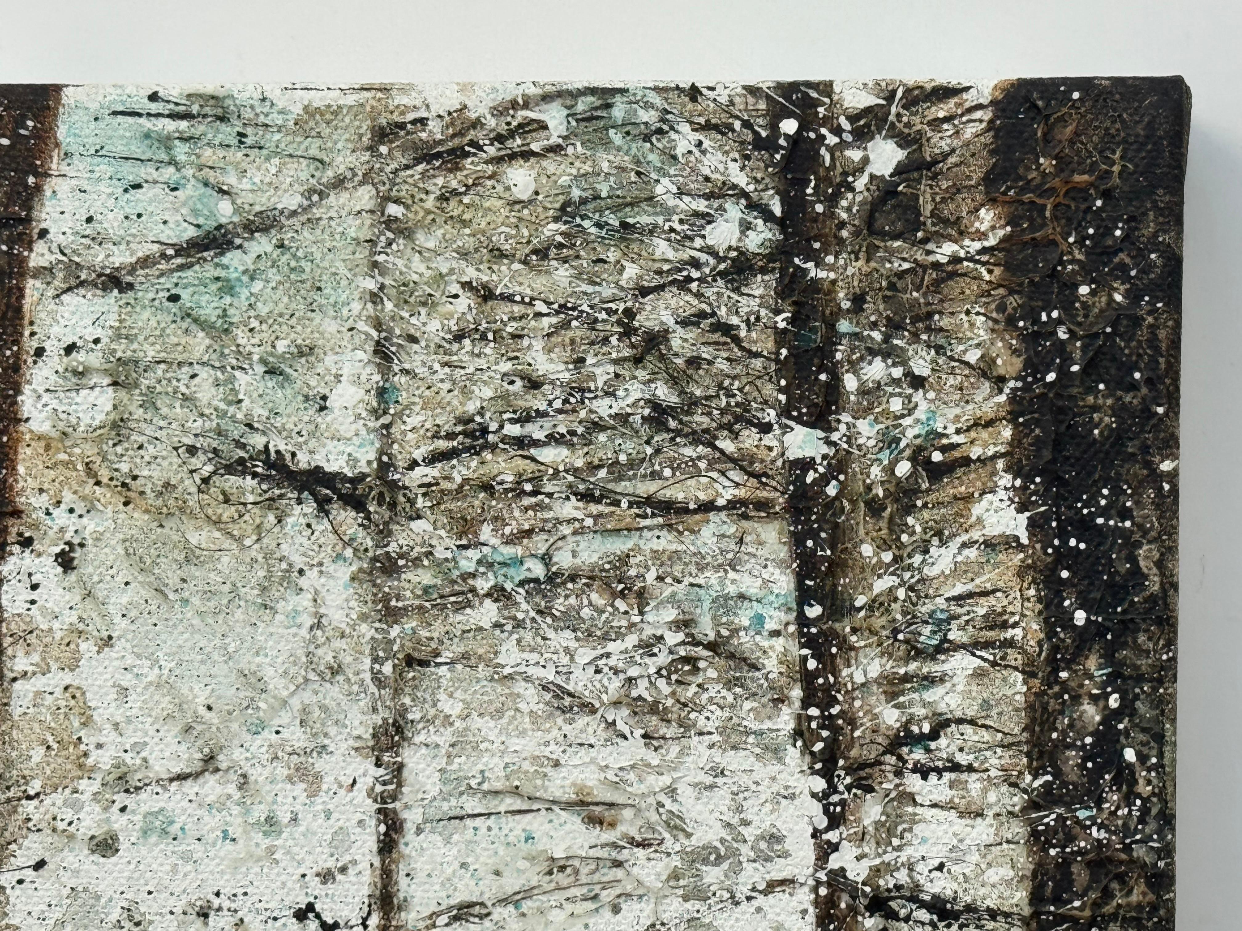 Winterwald-Impasto-Gemälde von England im Schnee von einem britischen zeitgenössischen Künstler im Angebot 9