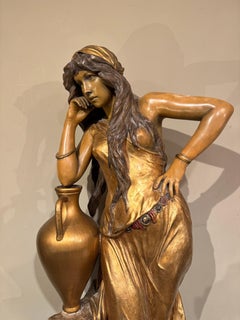 “Rebecca at the Well”, gilt terracotta, Goldscheider, 1903