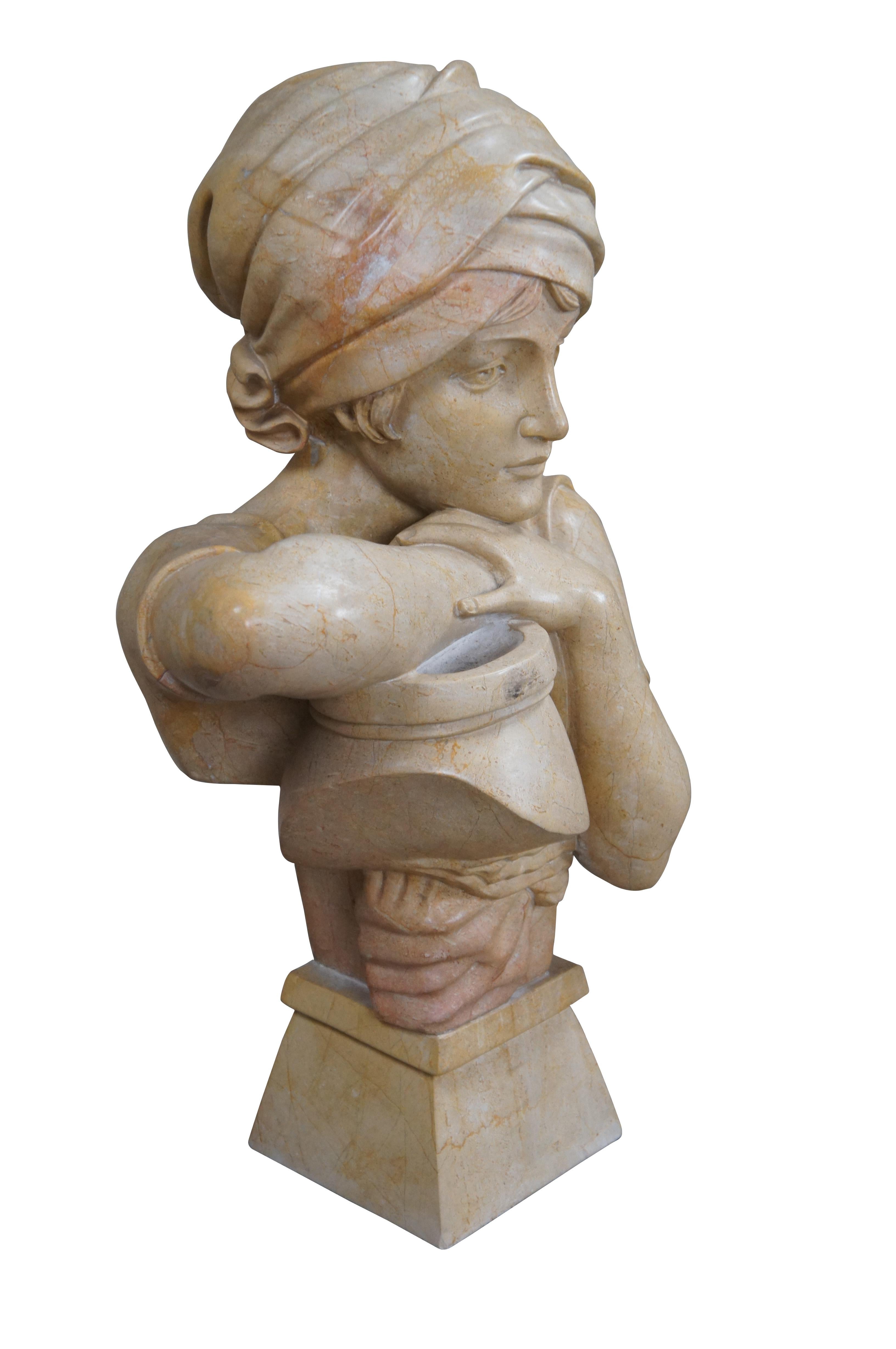 Rebecca am Brunnen, Marmorbüste, Skulpturstatue nach Antonio Piazza 27