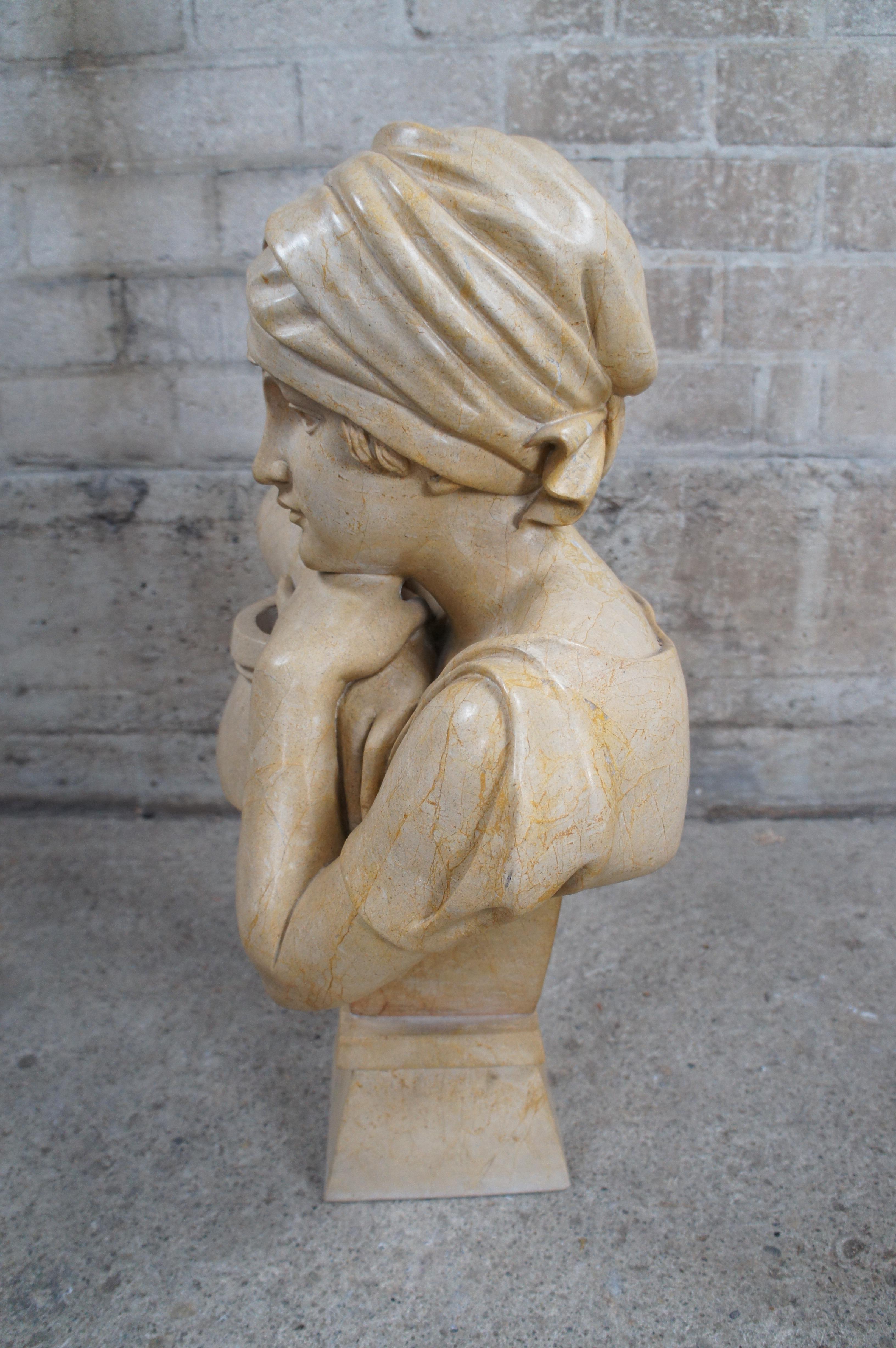 Statue de Rebecca au buste en marbre d'après Antonio Piazza 27