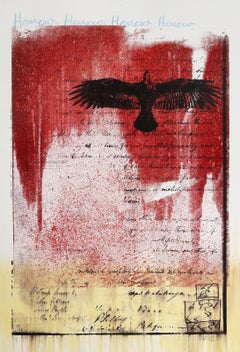 Rebecca Baird - Honour II, Conceptual Hand-Colored Monoprint Screenprint by Rebecca Baird Honour II, Conceptual Hand-Colored Monoprint Screenprint by Rebecca Baird