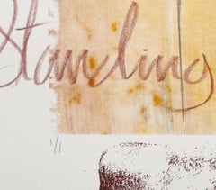 Standing up for the people, Conceptual Hand-Colored Screenprint by Rebecca Baird