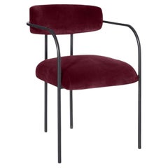 Rebecca Bio Bordeaux Velvet Dining Chair