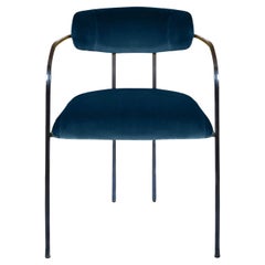 Rebecca Bio Midnight Blue Velvet Dining Chair