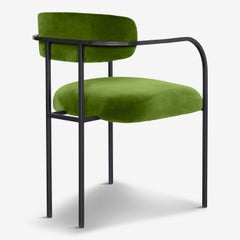 Rebecca Bio Olive Green Velvet Dining Chair