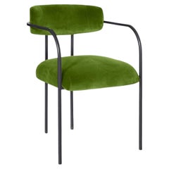 Rebecca Bio Olive Green Velvet Dining Chair