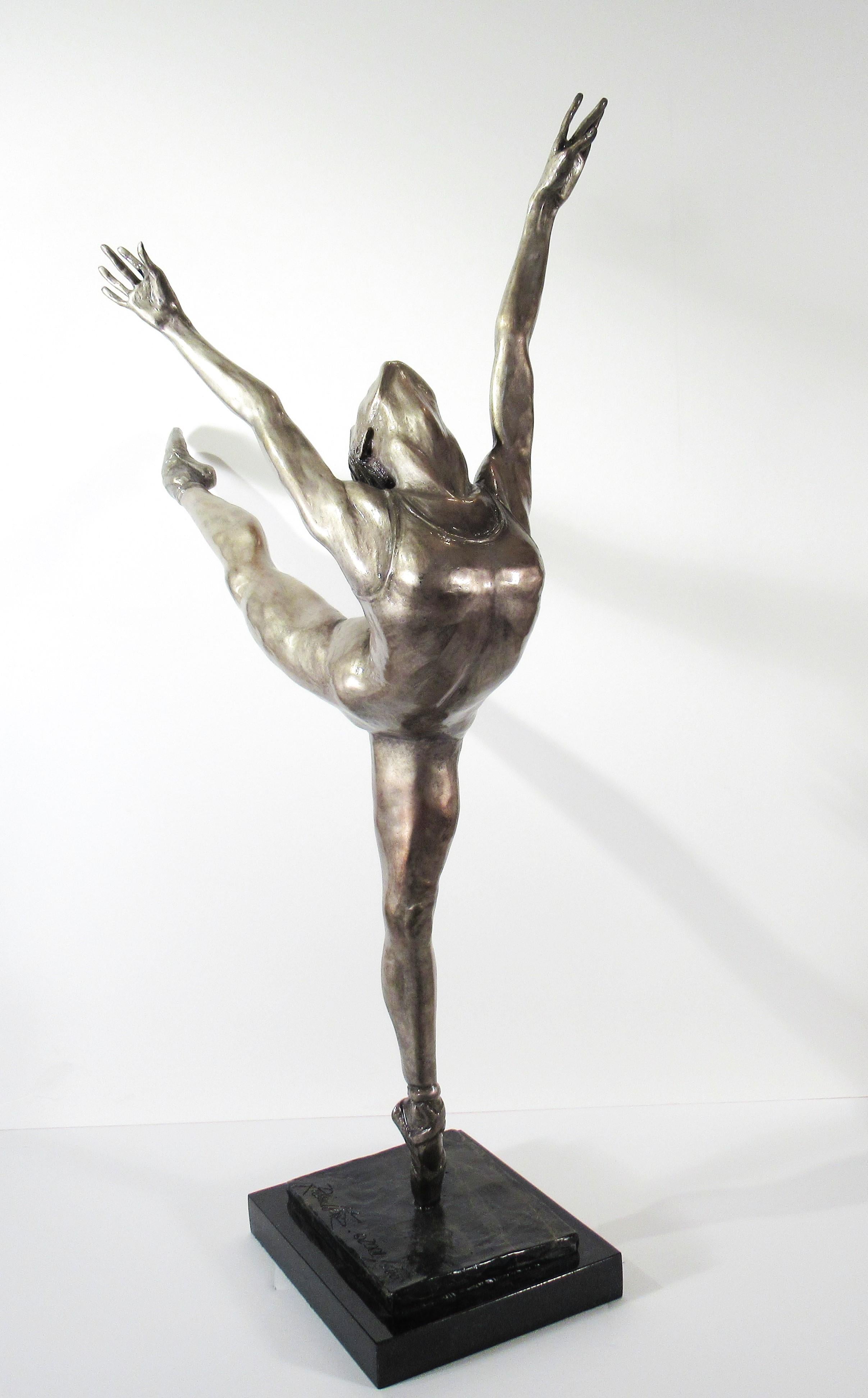 Arabesque, Ballet Dancer - Sculpture by Rebecca Clark