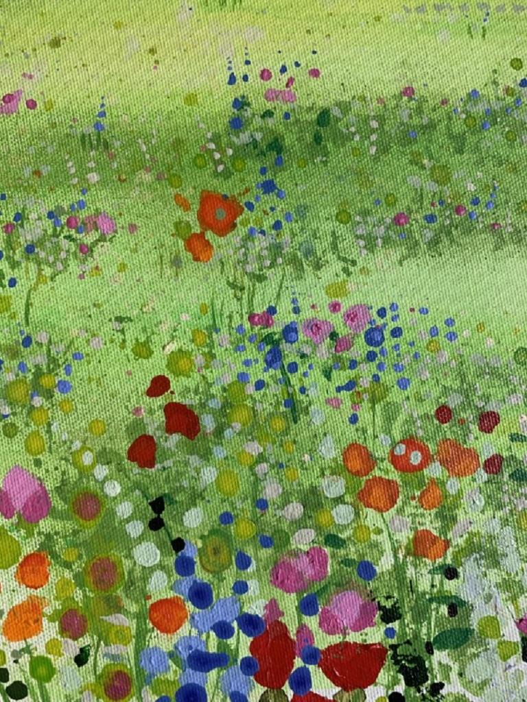 Rebecca Clegg, Frimley Meadows Flowers, Colourful Art, Floral Painting For Sale 1