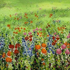 Rebecca Clegg, Frimley Meadows Flowers, Colourful Art, Floral Painting