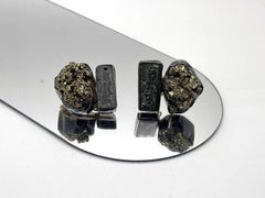 Rebecca Collins Pyrite and Hardstone Earrings