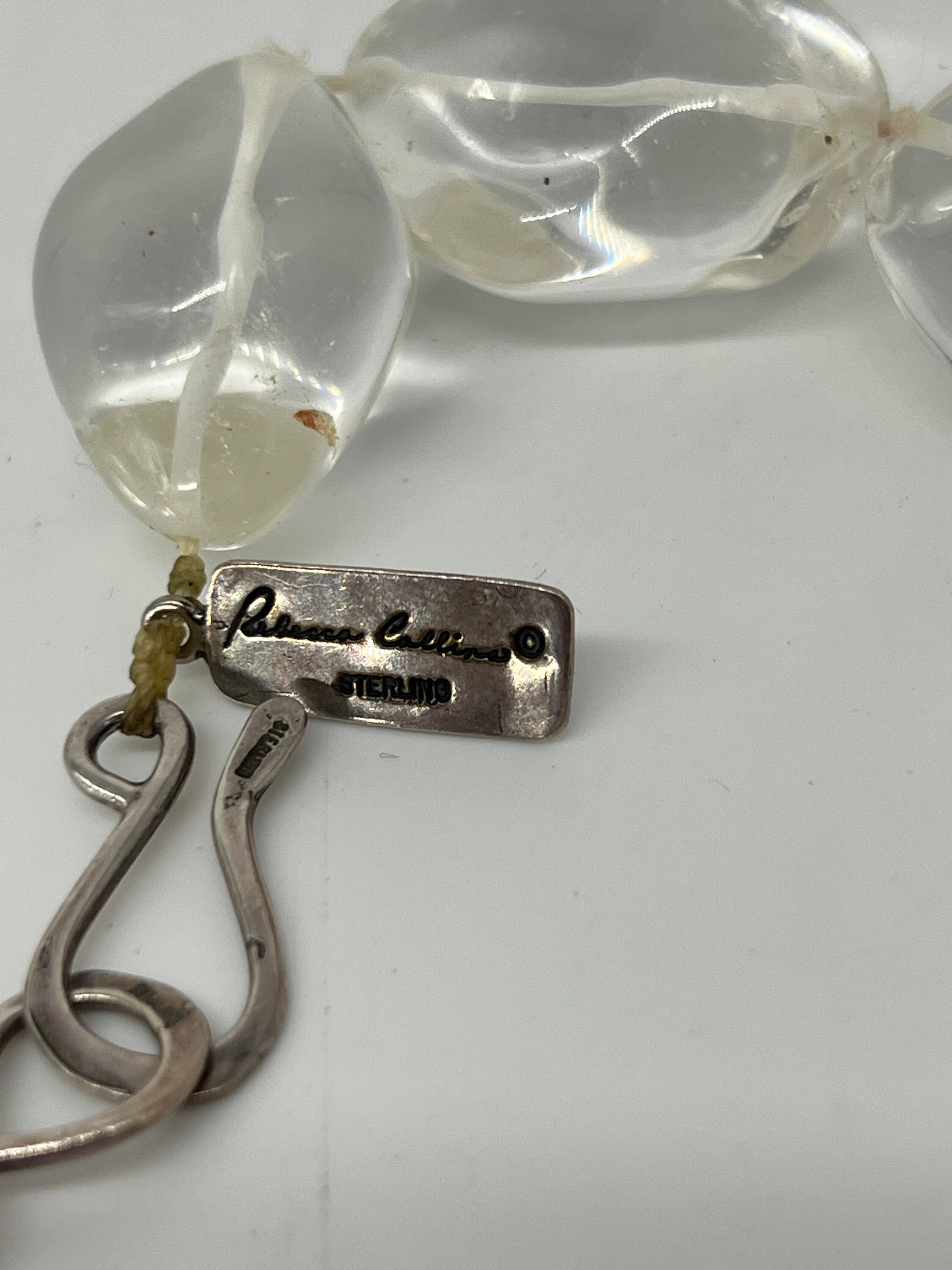 Rebecca Collins Rock Crystal & Sterling Silver Bracelet  In Good Condition For Sale In Atlanta, GA