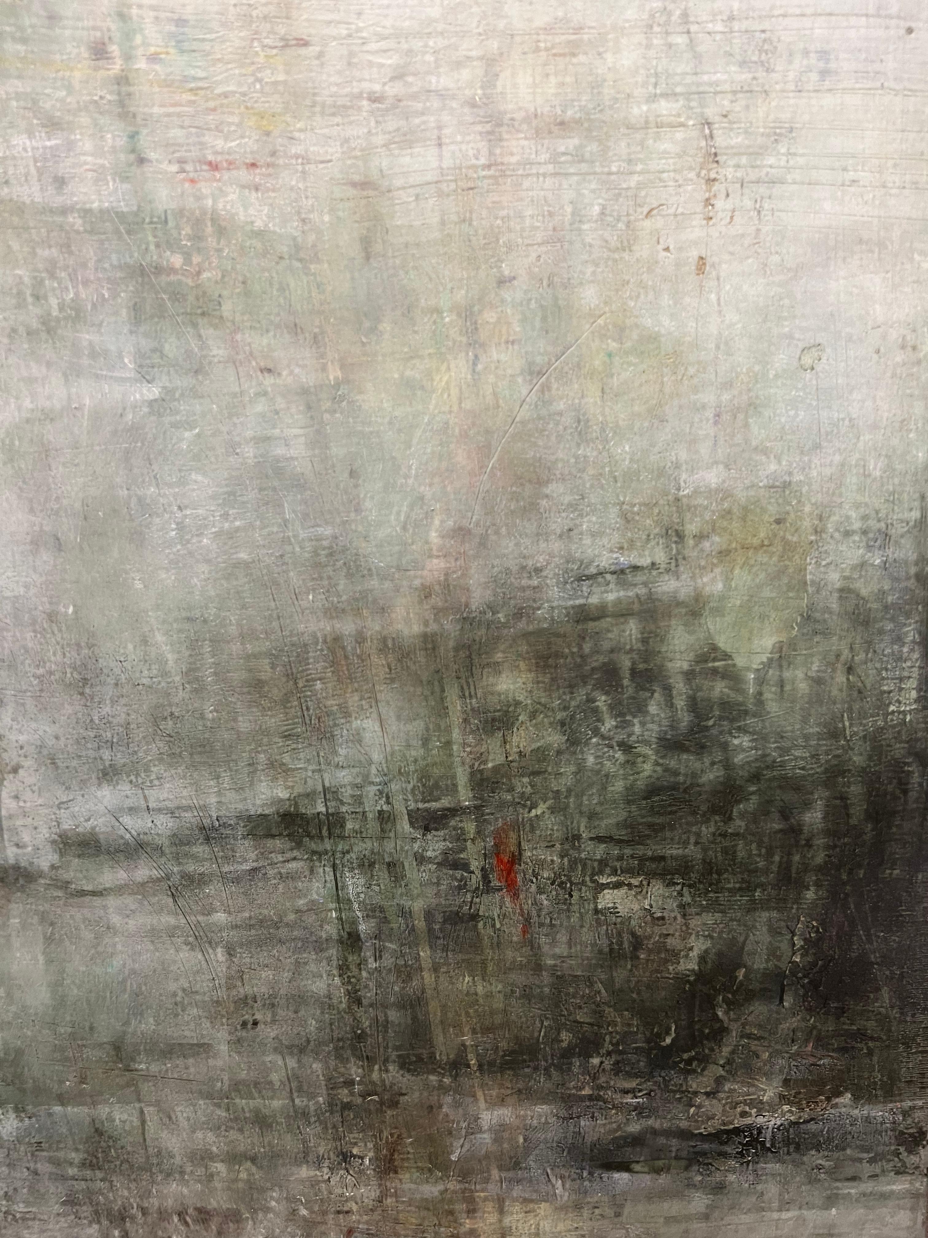 I dipinti astratti di Crowell sono realizzati con i difficili mezzi della pittura a olio e della cera fredda. 