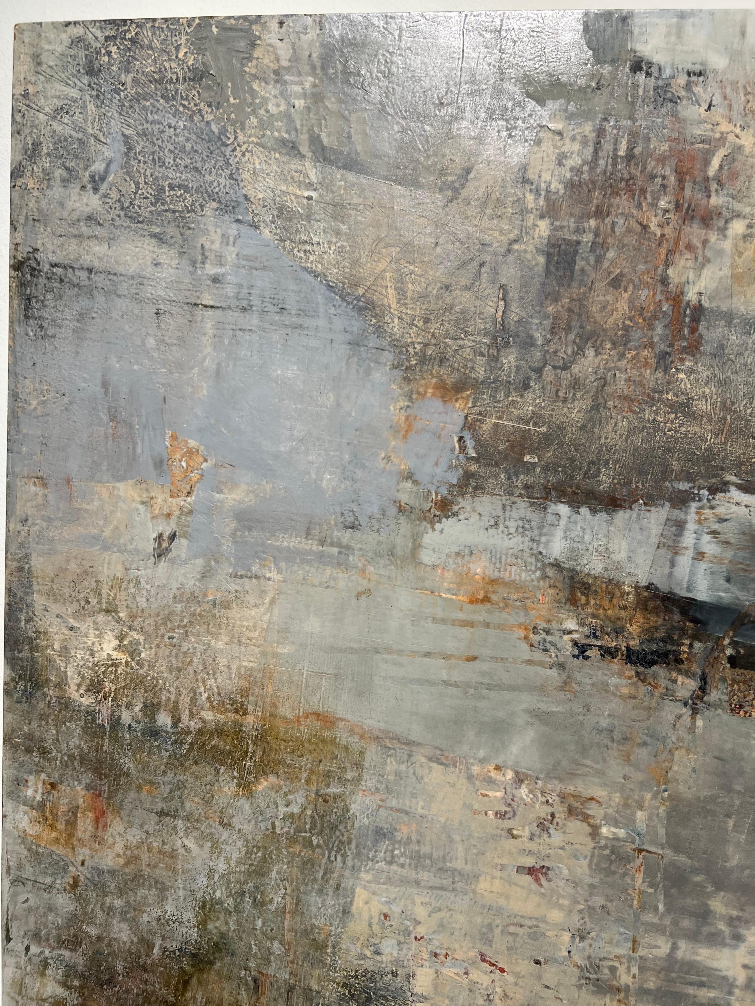 Partenza #1 - Abstract Painting Grigio di Rebecca Crowell