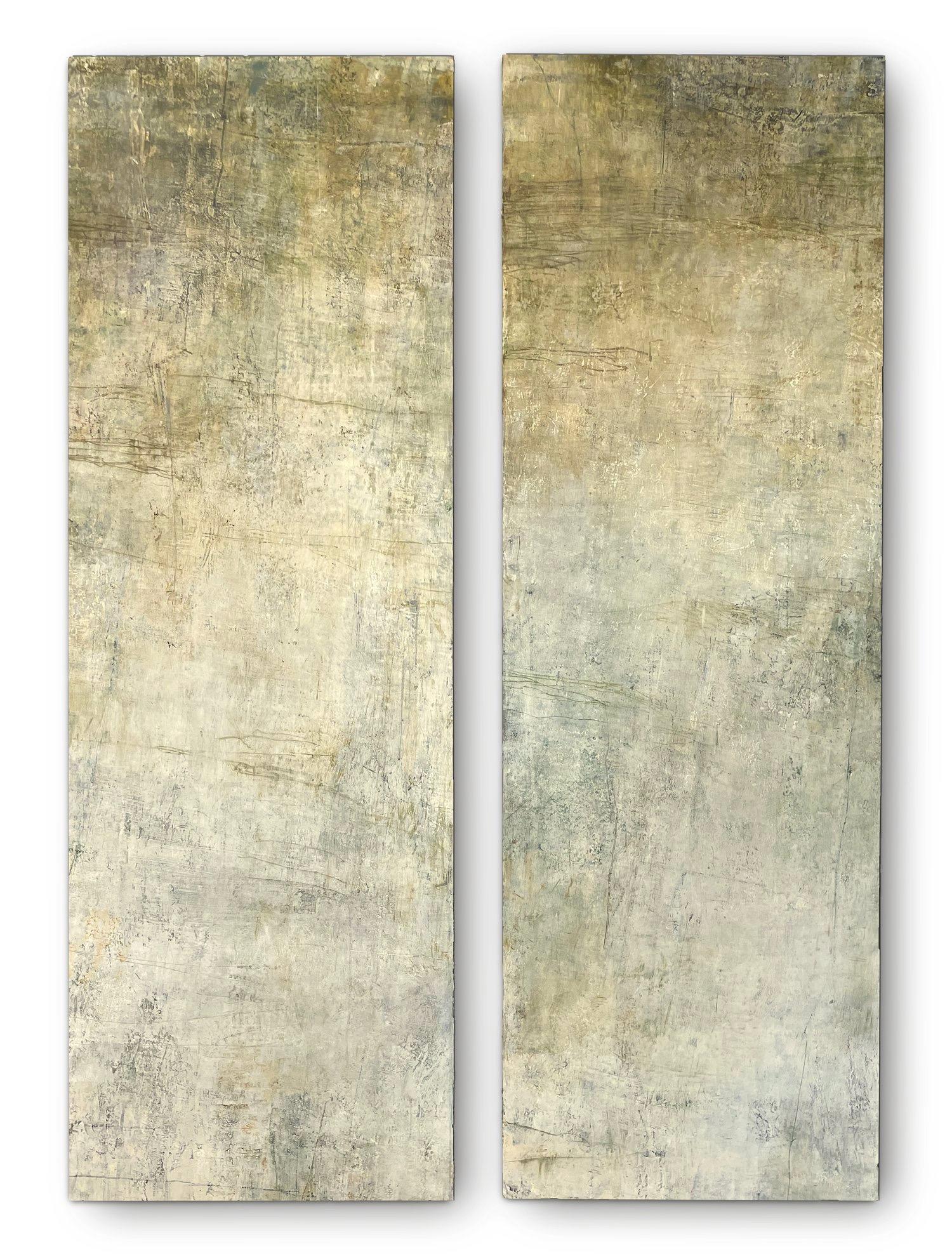 Rebecca Crowell Abstract Painting - Monument (diptych)